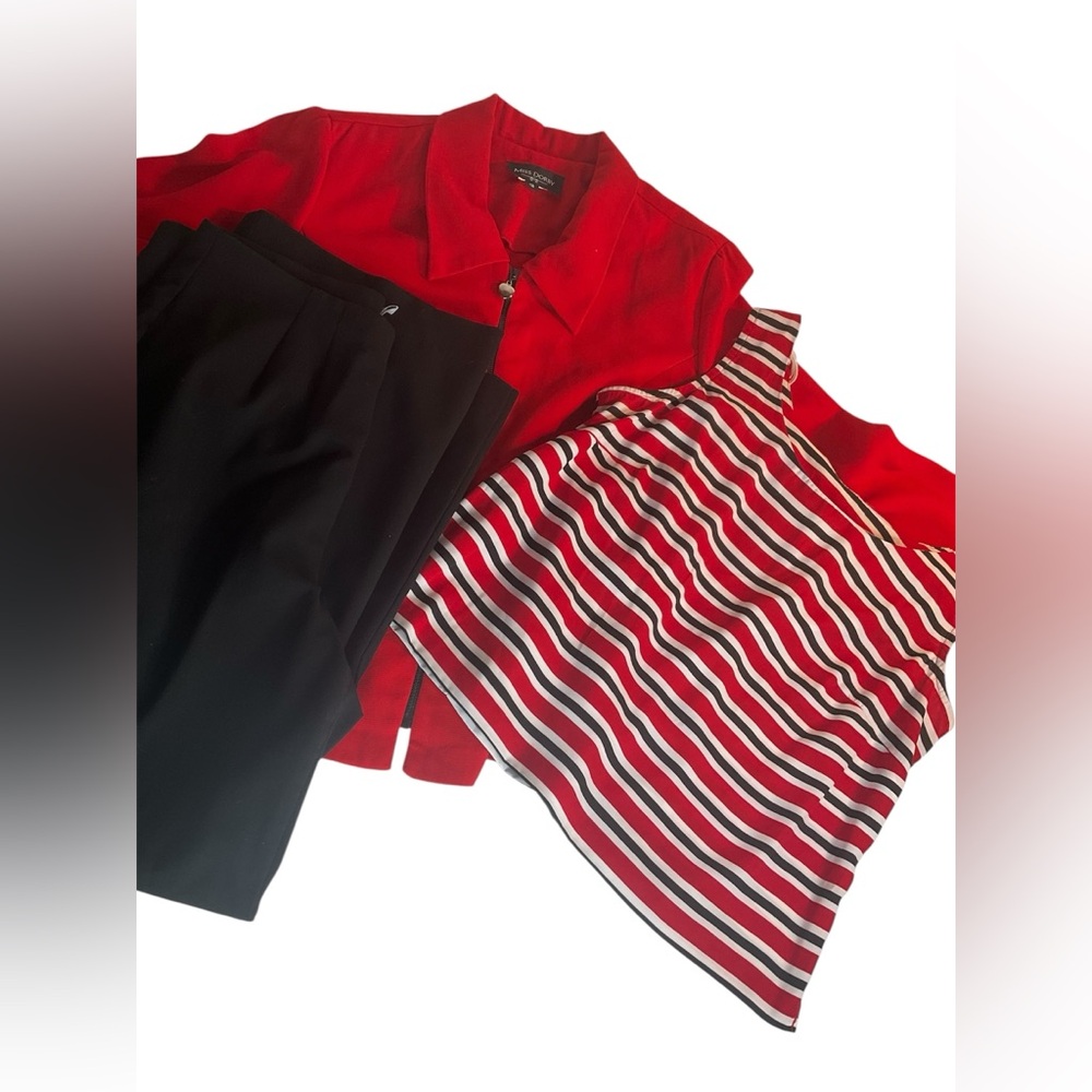 Miss Dorby Womens Red Jacket Tank top Black 5th East Short Pants 12 Set